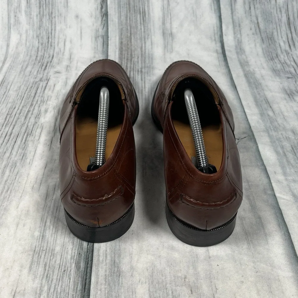 Johnston & Murphy Men's Cognac Penny Loafer Leather Padded Footbed 15-0782 10.5M